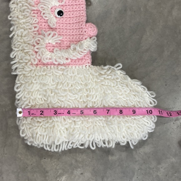 VINTAGE Knit Loopy Santa Stocking 1970’s - Picture 9 of 9